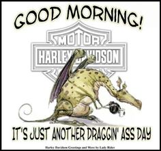 a poster with an image of a dragon on it's back and the words good morning