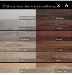 the different types of wood planks