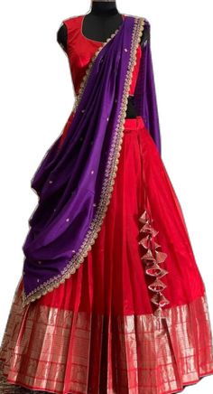 Lehenga Saree Design, Simple Lehenga, Half Saree Lehenga, Long Gown Design, Wedding Lehenga Designs, Simple Frocks, Lehenga Designs Simple, Half Saree Designs, Long Dress Design