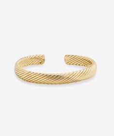 Bracelet Cuff in Striated Design - Bracelets Gold Bracelet Cuff, Bracelet Cuff, Bracelet Jewelry, Cuff Bracelets, Jewelry Bracelets, Gold Plate, Cuff, Brass, Bracelet