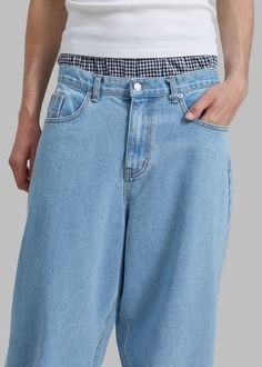 Color: Worn Wash Midweight cotton denim Low rise Straight leg Slant hip pockets Back flap pockets Front button closure Zip fly Unlined 100% Cotton Hand Wash Cold Imported Flap Pocket, Low Rise, Straight Leg, Hand Wash, Color