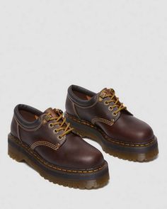 8053 Quad, Docs Shoes, Dr Martens 8053, Black Platform Shoes, Lace Socks, Mode Inspo, Crazy Horse, Pretty Shoes, Boots For Sale