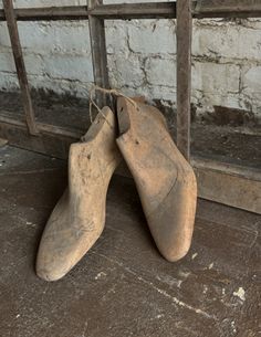 Once an essential tool in the shoemaking industry, this shoe mold was once crafted by shoemakers in Europe uniquely for one person's feet. Repurpose this piece of history by using it as a bookend, paperweight or even styled alone on a shelf. Note that due to their found nature, no two pairs are alike. This shoe mold set represents the traditional methods of shoemaking, and replicates the diversity of footwear styles from the past. This listing is for one (1) shoe mold set, which includes two (2) Shoe Mold, Shoe Molding, Vintage Shoes, Repurpose, Paper Weights, Molding, Fashion Shoes, History, Nature