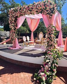 Floral décor Outdoor Evening Wedding Reception, Pink Quince Theme, Evening Wedding Reception, Outdoor Evening Wedding, Quince Decor, Quinceanera Pink, Outdoor Evening, Pink Quince, Quince Decorations