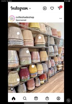 the instagram page on instagram is full of wicker baskets and other decorative items