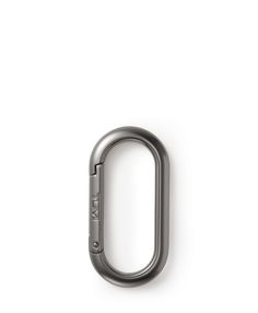 an open metal d - ring on a white background with clipping for the letter o