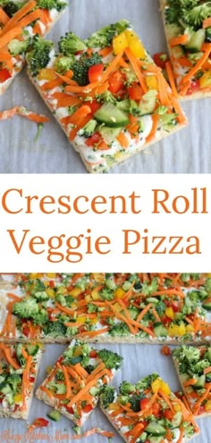 this is an image of a vegetable roll veggie pizza