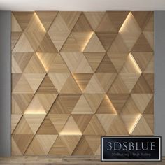 a wooden wall that has some lights on it and is made out of wood planks