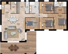 the floor plan of a two bedroom apartment with living room and dining area in it