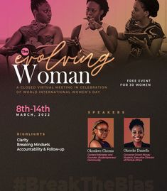 an event poster for the upcoming women's conference