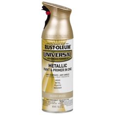 rust - oleeum universal metallic spray paint and primer in one, gold / silver