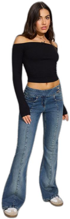 Low Rise Flare Jeans, Low Rise Jeans, Off Duty, Flare Jeans, Perfect Pair, Low Rise, Denim Jeans, Turn Ons, Blue