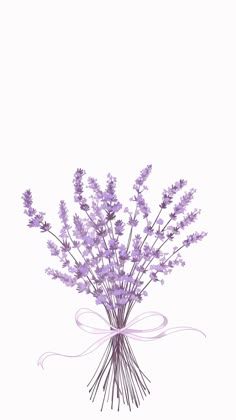 a bunch of lavender flowers in a vase