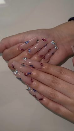 Nails With Ringstone, Nails Strass, Neon Pink Nails, Dope Tattoos For Women, Baby Nails, Cute Acrylic Nail Designs, Polygel Nails, Nail Candy