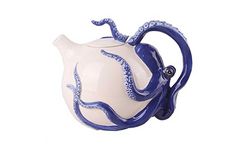 an octopus teapot is shown on a white background