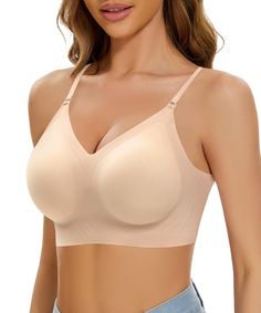 PRICES MAY VARY. [Low Back Design & Convertible Straps]: The shoulder straps of this low back bra can be adjusted to double straps, criss-cross back, halter bra; just keep the thin straps attached for more support or remove them for a backless look [Smooth & High Elastic Fabric]: Made of high elastic fabric - Nylon and Spandex, the wireless bra is skin-friendly and soft-touched, ensures you feel cool and breathable; hugs your body perfectly and provides a comfortable wearing experience [Sexy V N Low Back Bra, Convertible Bra, Halter Bra, Padded Bralette, Wireless Bra, Elastic Fabric, Low Back, Criss Cross, Shoulder Straps