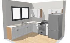 an image of a kitchen setting in 3d