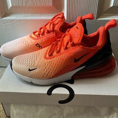 Nike Women Air Max 270 Size 11 Color Guava Ice Like New. Worn Once. Past Return Window Air Max 270 Orange, Gymnastics Shoes, Nike Orange, Air Max 270, Orange Juice, Shoes Nike, Black Orange, Orange Black, Air Max