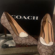 Brand New Still In Box Coach Hill Pink Strappy Heels, Coach Heels, Black Pointed Heels, Strap Sandals Heels, Girly Pop, Ankle Strap Chunky Heels, Pointy Toe Heels, Oxford Heels, Classic Heels