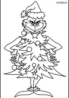 an angry bird in a christmas tree coloring page