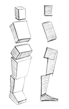 four different boxes are shown in the same drawing style, and each is drawn by hand