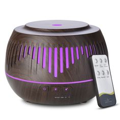 Material: PP+ABS Wood Grain Finished Size: 16*15.8 cm Essential Oil Diffuser Humidifier, Room Decor Trippy, Color Led Lights, Trippy Room, Artsy Room Decor, Witch Room Decor, Goth Room Decor, Room Decor Grunge, Room Decor Dark