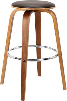 an image of a stool with wooden legs