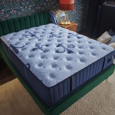 the mattress is made up and ready to be used in the bedroom or living room