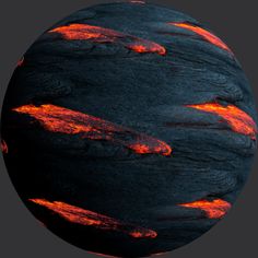 an image of the planet that is covered in lava