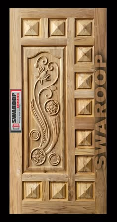 Teak wood Door Timber Door Design, Door Carving Design, Carving Door Design, Single Wooden Door, New Door Design, Panel Door Design