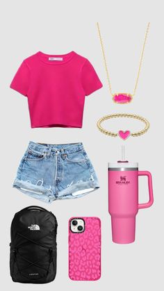 preppy pink school fit!! #outfitinspo #preppy #pink #fit #cutefit #viral #viralshuffle Preppy Outfits Aesthetic, Preppy Inspiration, Preppy Girl, Estilo Preppy