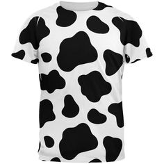 Cow Pattern Costume All Over Adult T-Shirt Diy Cow Costume, Cow Outfits, Cow Costume, Cow Shirt, White Cow, Cow Pattern, T Shirt Costumes, 3d T Shirts, Cow Print