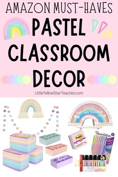 the amazon must haves pastel classroom decor