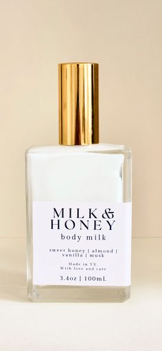 Treat your skin to the ultimate pampering experience with our luxurious Milk & Honey Body Milk lotion. This lightweight, fast-absorbing body cream hydrates and nourishes without feeling greasy, leaving your skin feeling soft, smooth, and irresistibly touchable.Infused with nature's finest ingredients:Manuka Honey Extract: Renowned for its antibacterial and anti-inflammatory properties, Manuka honey helps soothe and protect the skin while providing a natural source of hydration.Coconut Milk Powder: Rich in vitamins and fatty acids, coconut milk powder deeply nourishes and conditions the skin, leaving it feeling balanced and supple.Sweet Almond Oil: A natural emollient, sweet almond oil gently soothes and softens, while helping to improve skin tone and elasticity.Fragrance Notes:Top: Sweet H