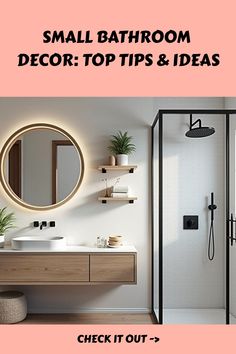 Small Bathroom Decor: Top Tips & Ideas Kitchen Island Decor Ideas, Elegant Shower Curtains, Trendy Mirrors, Boho Kitchen Decor, Blue Bathroom Decor, Colorful Shower Curtain, Compact Bathroom, Kitchen Island Decor, Wall Mounted Sink