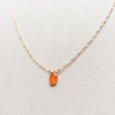 "This Carnelian necklace is made of genuine high quality faceted Carnelian. There are gold filled ,sterling silver and 14kt gold chain you can choose from. There are 2 sizes that you can choose from 16\" or 18\" in gold filled, sterling silver or 14k gold. This tiny carnelian necklace is light weight and elegant. The Carnelian jewelry stone is around 1.5 carats. This tiny carnelian necklace is great for layering with other gold necklaces. This orange stone necklace is delicate and perfect to go Necklace Drawing, Orange Accessories, Meteorite Jewelry, Prom Necklaces, Orange Gem, Orange Jewelry, Necklace Orange, Orange Necklace, Carnelian Jewelry