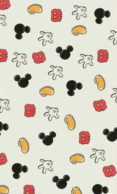 mickey mouse wallpaper with numbers and faces