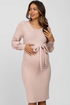 Maternity Dresses Winter, Winter Maternity Dress, Fall Maternity Dress, Knit Maternity Dress, Pink Maternity Dress, Winter Maternity Outfits, Maternity Sweater Dress, Maternity Dresses For Baby Shower, Long Sleeve Maternity Dress