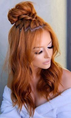 Long Red, Ginger Hair, Homecoming Hairstyles, Hair Dos, Perfect Hair, Hair Looks, Hair Trends