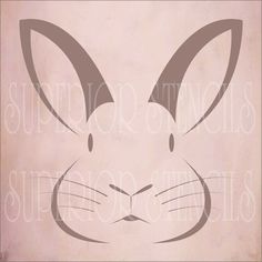 an image of a cat's face drawn in the shape of a bunny head