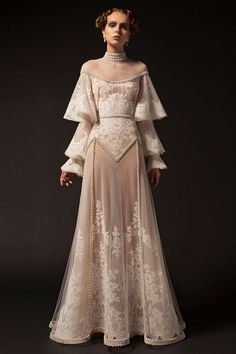 haute couture | Tumblr After Prom Dresses, 50s Prom Dresses, Krikor Jabotian, Pageant Evening Gowns, 50s Prom, High Neck Prom Dress, White Prom, Formal Party Dress, فستان سهرة