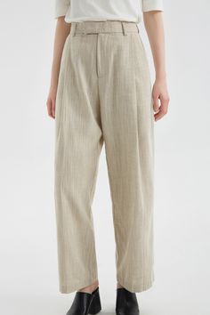 fibflx women's clothes summer linen cotton fabric drape pants straight leg light pants wide leg beige Linen Pants Design, Off White Linen Pants, Linen Wide Leg Pants, White Linen Pants, Wide Leg Linen Pants, Linen Trousers, Linen Women, Comfy Fits, Linen Pants