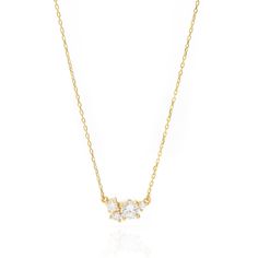 14k Solid Gold Dainty Cluster Necklace, Real Gold Premium Pendant, Handmade Fine Jewelry by Selanica. 💙 Both the pendant and chain are 14k solid gold, should not be confused with gold plating or filling. It will never tarnish or fade over time. We're offering the finest quality in solid gold jewelry. 💙 Chain Thickness: 1.30 mm. Our chain is a special diamond-cut chain. It's very shiny and sturdy. 💎 Gemstones are premium grade D Color (colorless) VS/SI clarity moissanites.  💙 Our jewelry is handcrafted with love and great care at San Francisco Bay! All of our items are 14k stamped for authenticity. You will receive them exactly as pictured.  💙 Quick shipping - Your order will be handcrafted and shipped in a few days. 🎁 They are delivered in a nice jewelry box, ready to be presented as Necklace Real Gold, Nice Jewelry, Diamond Pendants, Jewelry Chain, Handmade Fine Jewelry, Cluster Necklace, Types Of Gemstones, Solid Gold Jewelry, Jewelry Pendant