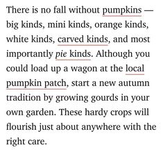 there is no fall without pumpkins big kinds, mini kinds, orange kinds, white kinds, carved kinds, and most importantly