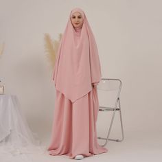 #ad Find ideas�and inspiration for Ramadan Women Khimar Abaya Prayer Long Maxi Dress Islamic 2pcs Set Kaftan Muslim, Party Clothing Wedding Dress Sweater, Khimar Abaya, Dress Islamic, Prayer Dress, Muslim Evening Dresses, Dress Muslim, Islamic Dress, Eid Dresses, Abaya Dress