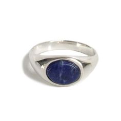 Serving as the mini flat top, the 'artie' features an oval flat top set with a 8 mm x 6 mm sodalite, incorporating the element of shape into a minimalist design. Available in sterling silver and yellow brass finishes, this ring is perfect to pop onto your pinky finger and go. 8x6 mm oval Sodalite Available in Sterling Silver & Yellow Brass No two stones are alike Made in New York City Made to order, please allow 5-10 business days for production Pinky Finger, Top Rings, Jewelry Lookbook, Birthstone Necklace, Signet Ring, Accessories Necklace, Vintage Accessories, Favorite Things Gift, Chains Necklace