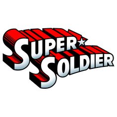 the super soldier logo is red and black