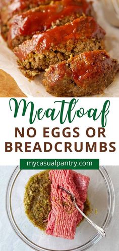 sliced meatloaf on a platter Meatloaf Recipe Without Eggs, Egg Free Meatloaf Recipe, Meatloaf Without Eggs, Eggless Meatloaf, Meatloaf Without Breadcrumbs, Egg Free Meatloaf, Meatloaf With Oats, Gluten Free Meatloaf Recipe, Gluten Free Meatloaf