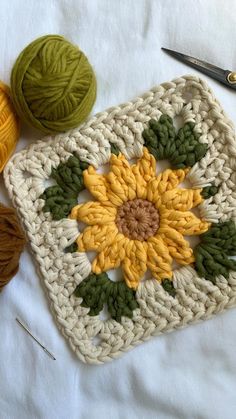 Sunflowers Granny Square, Retro Flower Crochet Pattern, Crochet Lily Granny Square, Daffodil Granny Square, Leaves Granny Square, Carrot Granny Square, Granny Flower Crochet, Crochet Gift For Mother, Different Kinds Of Granny Squares