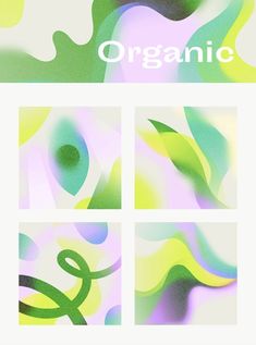 an abstract background with the words organic on it